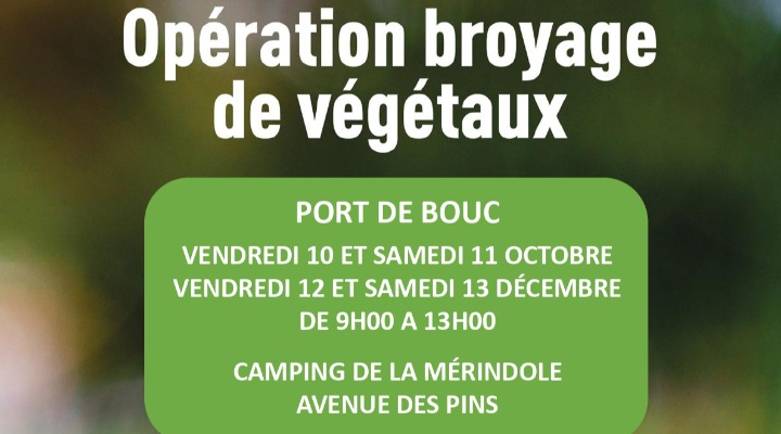 OPERATION DE BROYAGE DES DECHETS VERTS