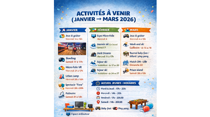 Programme de la Maison des Jeunes de PDB (14-17 ans)