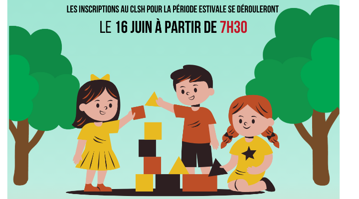 INSCRIPTION CLSH LUCIE AUBRAS A PARTIR DE 7H30